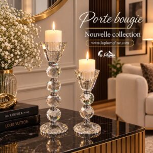 Porte Bougie en Cristal
