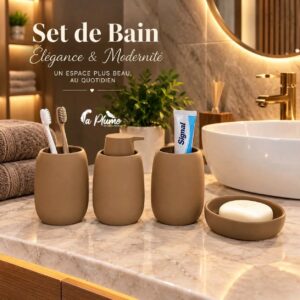 Ensemble d'accessoires de salle de bains élégant