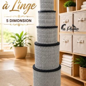 Set de 5 Corbeilles Cylindriques Gris