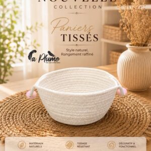 Corbeille de rangement tissée