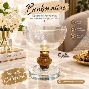 Bonbonnière de luxe sur pied au design élégant
