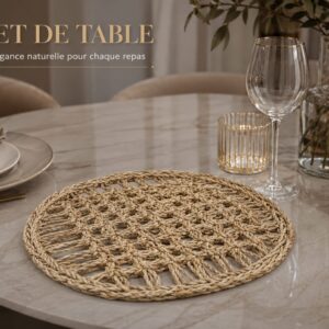 Set de Table Ajouré en Jute