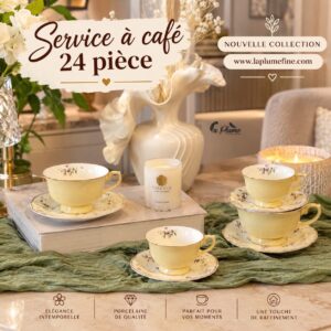 Service à café de 24 pièces  élégant
