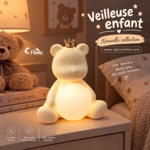 Veilleuse Pour Enfant en forme d'ourson