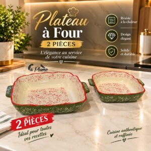 Duo de Plats à Four Carrés élégant