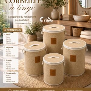 Set de 4 Corbeilles à Linge Authentiques