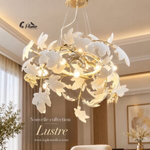Lustre sphérique aux feuilles d'érable
