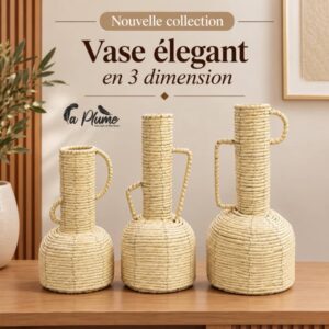 Vases Cruches en Fibres Tressées