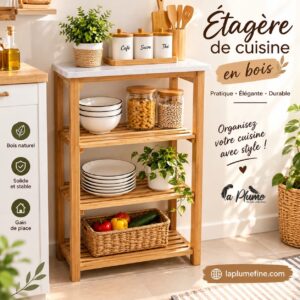 Étagère de Cuisine en Bois
