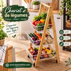 Chariot de Légumes Mobile en Échelle