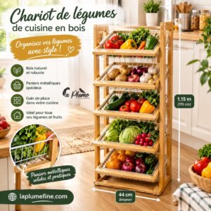 Chariot à Légumes en Bois