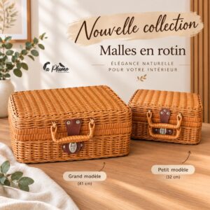 Duo de Malles en Rotin Élégance Naturelle