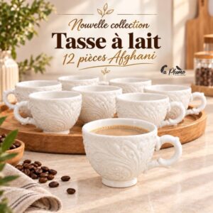 Service de Tasses Afghani  à lait 12 pièces