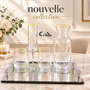 Carafe et Verres assortis aux motifs acidulés d'agrumes