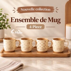 Ensemble de 4 Mugs en Céramique
