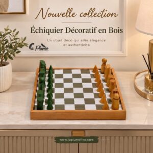 Échiquier décoratif en bois