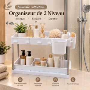 Organiseur de Rangement à 2 Niveaux