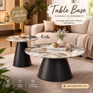 Tables basses gigognes au plateau effet marbre
