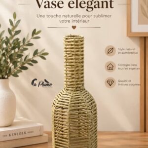 Vase Hexagonal en Fibres Teintées