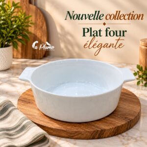 Plat à four rond à poignées