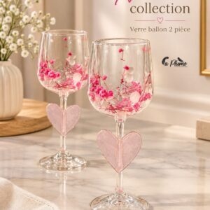 Duo de Verres Ballon Élégance Florale
