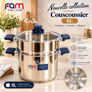 Couscoussier FAM de 8 L Bleu