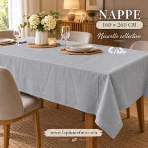 Nappe de table unie texturée