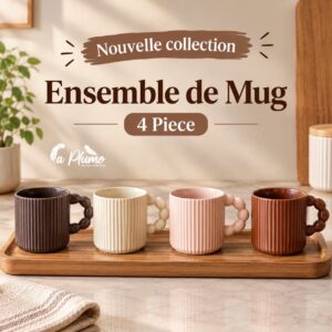 Ensemble de 4 Mugs Cannelés élégance
