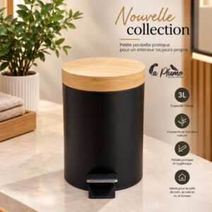 Poubelle à Pédale Bamboo  Charme Naturel