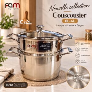 Couscoussier FAM 6L & 4L en Inox