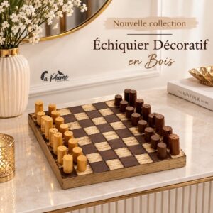 Échiquier décoratif en bois