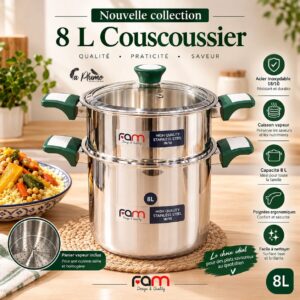 Couscoussier FAM de 8 L Vert